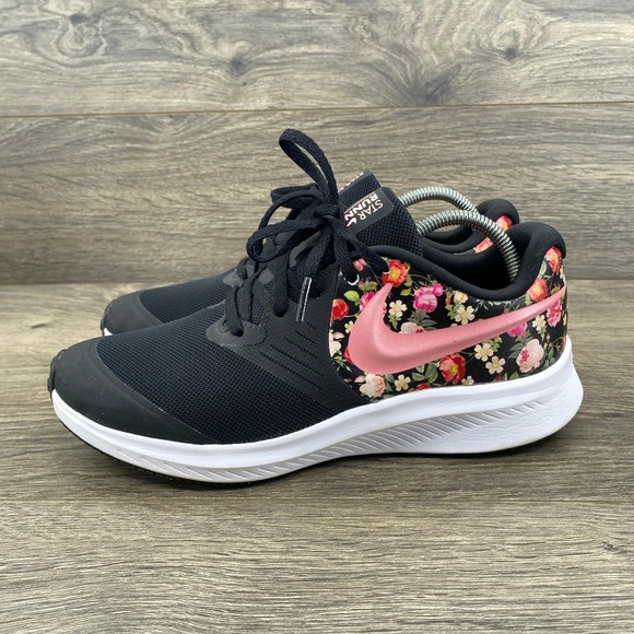 Nike Other - Nike Star Runner 2 Vintage Floral Black Pink Kids Shoes BV1723-001 Size 5Y